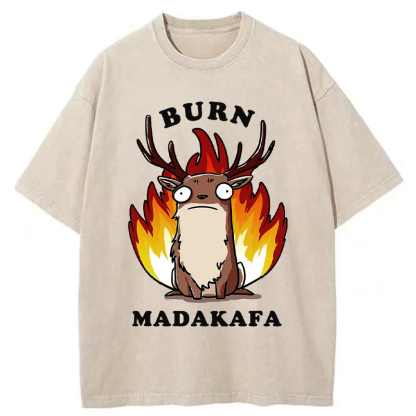 Tokyo-Tiger I’m Fine. Just a Little on Fire Washed T-Shirt