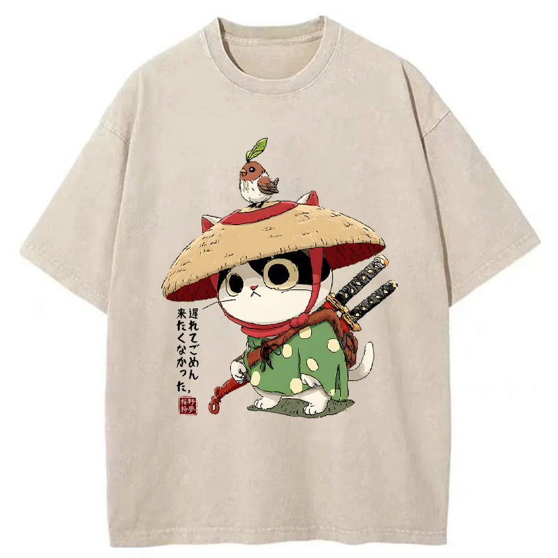 Tokyo-Tiger Sorry I’m Late, I Didn’t Want to Come Washed T-Shirt