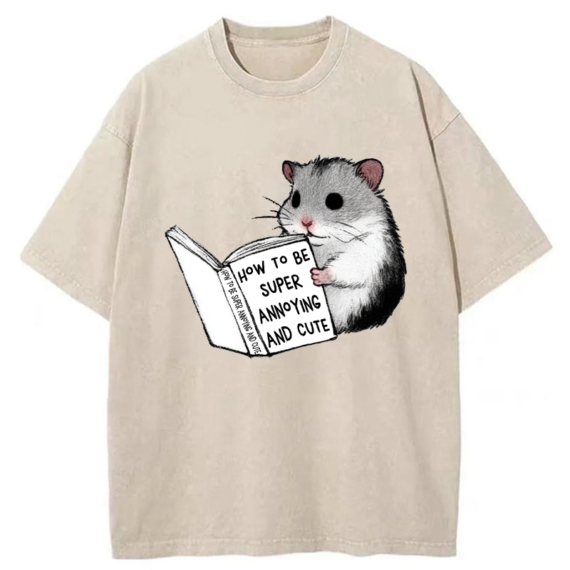 Tokyo-Tiger Hamster Life Hacks Washed T-Shirt