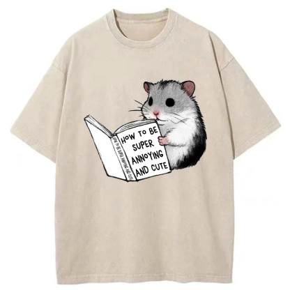 Tokyo-Tiger Hamster Life Hacks Washed T-Shirt