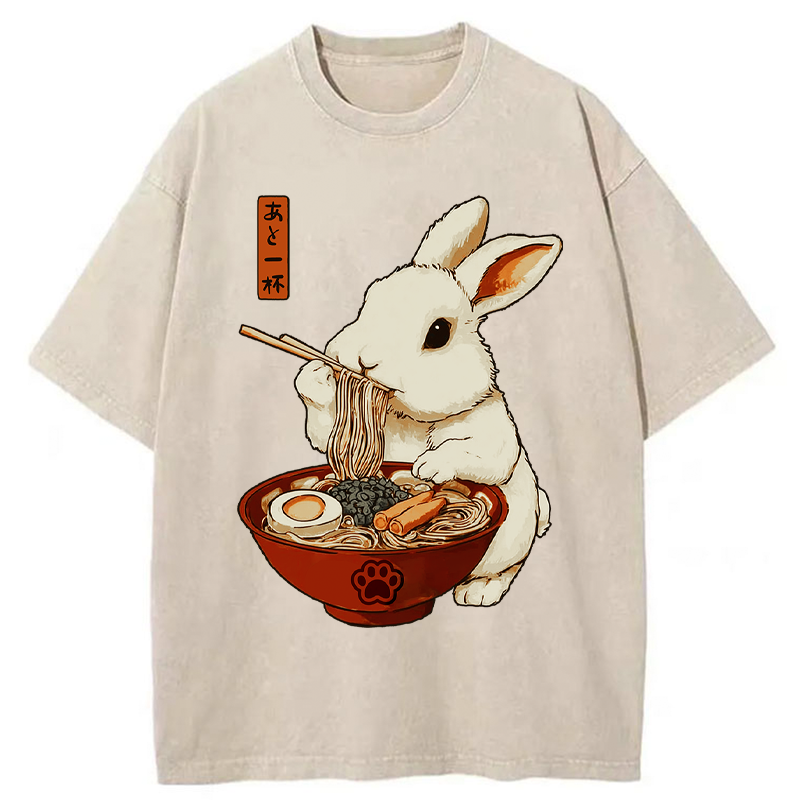Tokyo-Tiger Bunny:One More Bowl, Please! Washed T-Shirt