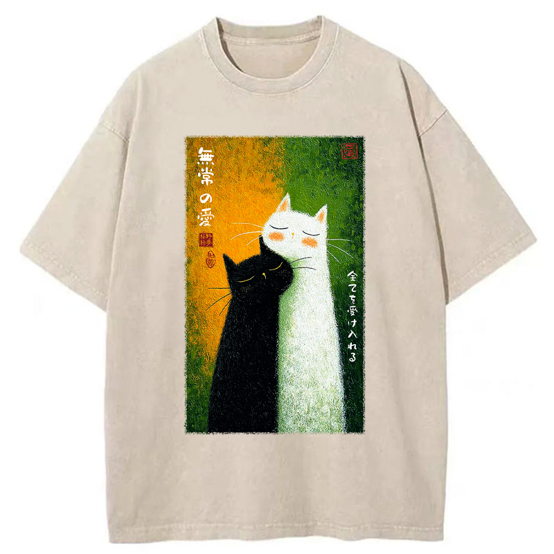 Tokyo-Tiger All Embraced by Transient Love Washed T-Shirt