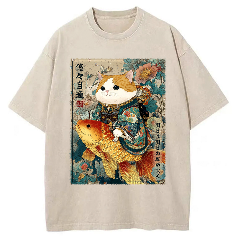 Tokyo-Tiger Go with the Flow Washed T-Shirt