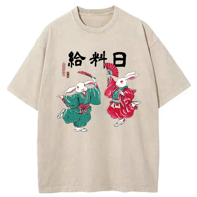 Tokyo-Tiger Payday Dancing Bunnies Washed T-Shirt
