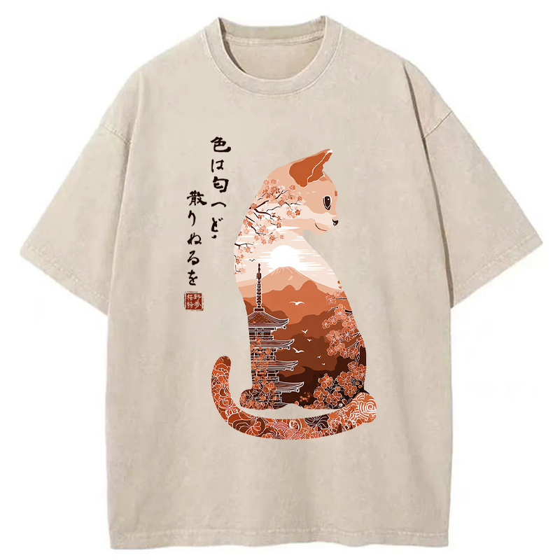 Tokyo-Tiger Beauty in Transience Washed T-Shirt