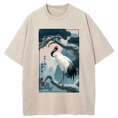 Tokyo-Tiger Timeless Pine, Today's Reflection Washed T-Shirt