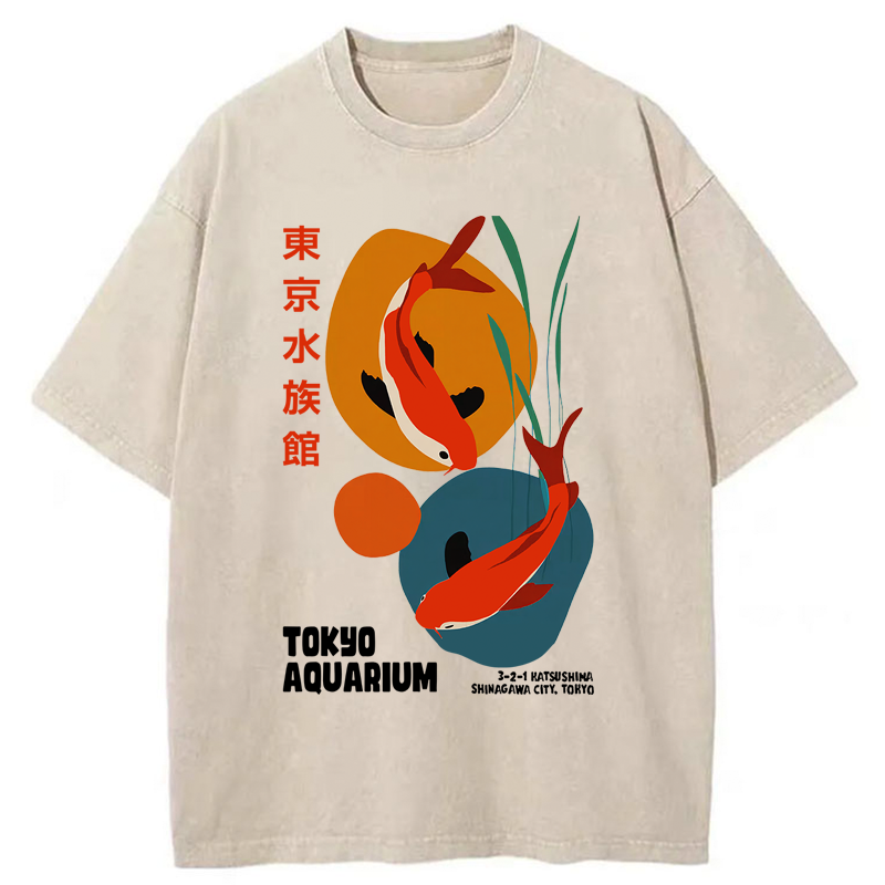 Tokyo-Tiger Tokyo Koi Dreams Washed T-Shirt