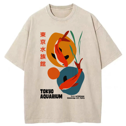 Tokyo-Tiger Tokyo Koi Dreams Washed T-Shirt