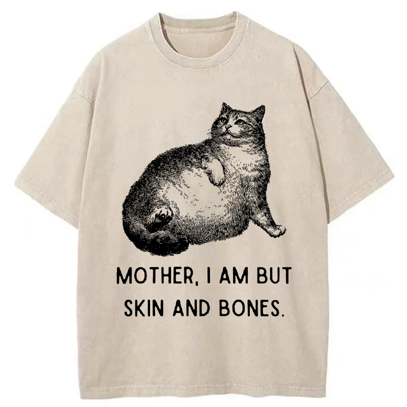 Tokyo-Tiger Skin & Bones Cat Washed T-Shirt