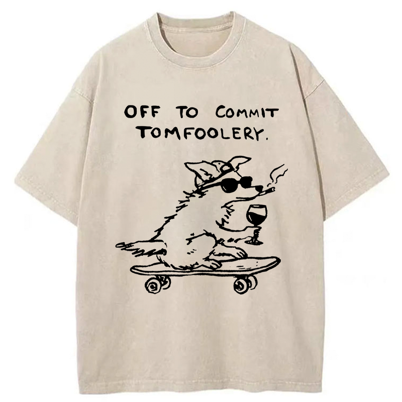 Tokyo-Tiger Wine & Mischief Washed T-Shirt