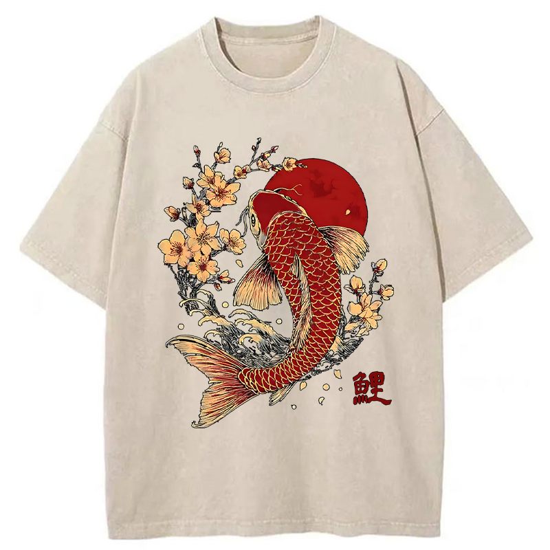 Tokyo-Tiger Luck of the Koi Washed T-Shirt