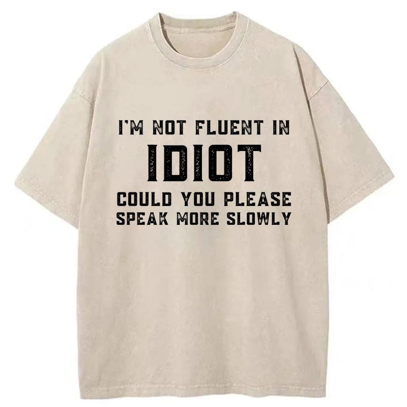 Tokyo-Tiger Sarcastic Mode On Washed T-Shirt