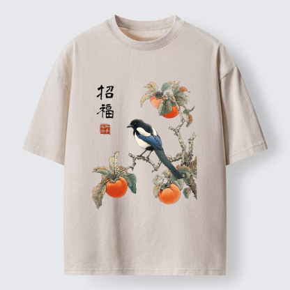 Tokyo-Tiger Perched Blessings Washed T-Shirt