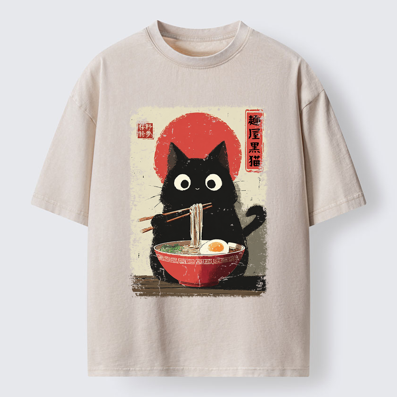 Tokyo-Tiger Slurp Meowster Washed T-Shirt