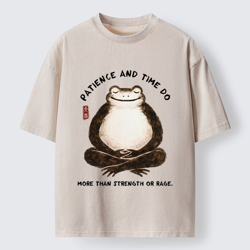 Tokyo-Tiger Zen Frog Wisdom Washed T-Shirt