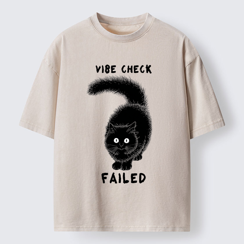 Tokyo-Tiger Cat's Vibe Check Washed T-Shirt