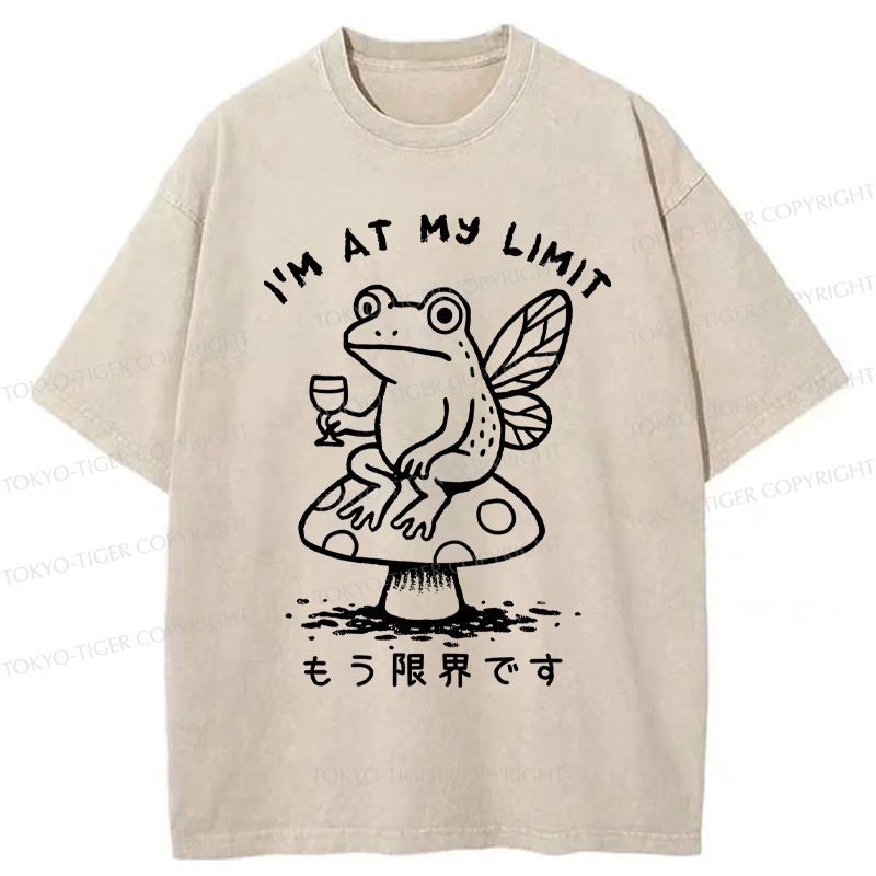 Tokyo-Tiger Funny At Frog's Limit memes Washed T-Shirt