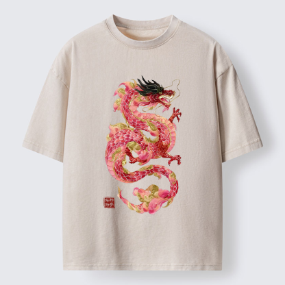 Tokyo-Tiger Eternal Flame Dragon Washed T-Shirt