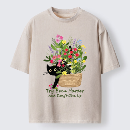 Tokyo-Tiger Bloom&Persevere Washed T-Shirt