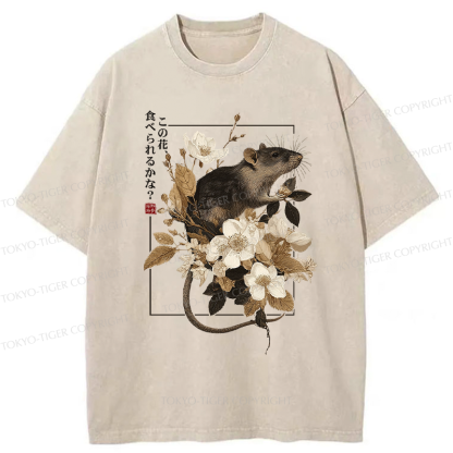 Tokyo-Tiger Can This Flower Be Eaten?-Mouse Washed T-Shirt