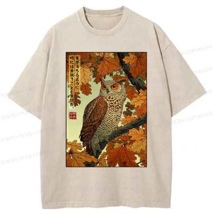Tokyo-Tiger Like leaves, sometimes letting go is essential Washed T-Shirt