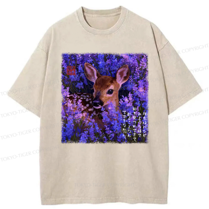 Tokyo-Tiger Deer：Caught by Bambi Eyes Washed T-Shirt