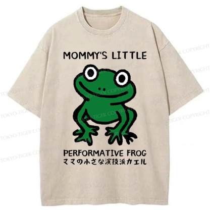 Tokyo-Tiger Mommy's Little Performative Frog Washed T-Shirt