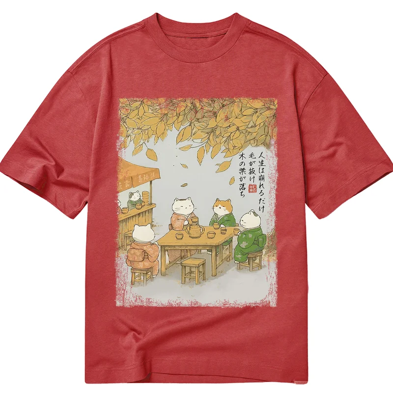 Tokyo-Tiger Cats Drinking Tea Under The Tree Classic T-Shirt