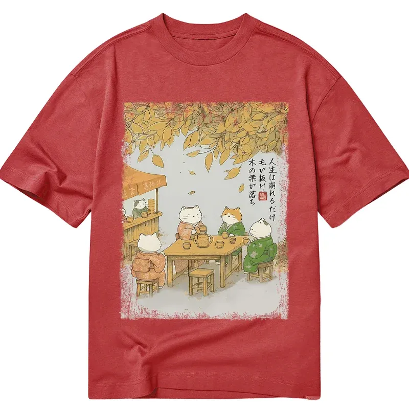 Tokyo-Tiger Cats Drinking Tea Under The Tree Classic T-Shirt
