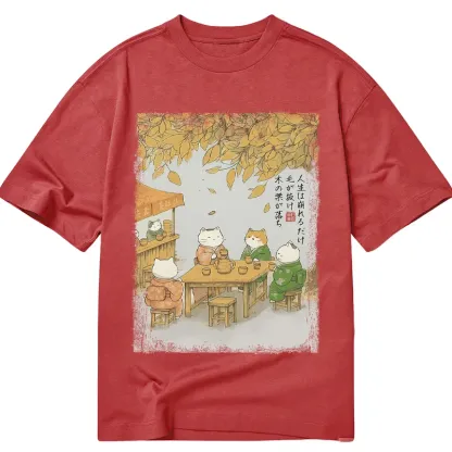 Tokyo-Tiger Cats Drinking Tea Under The Tree Classic T-Shirt