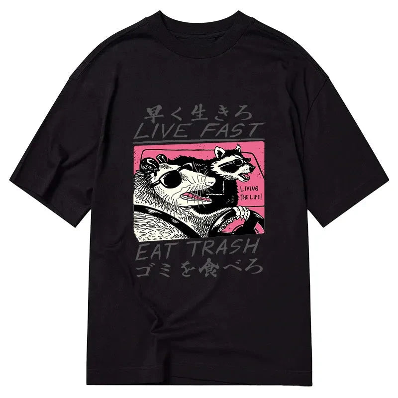 Tokyo-Tiger Live Fast Eat Trash Classic T-Shirt