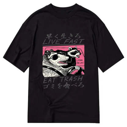 Tokyo-Tiger Live Fast Eat Trash Classic T-Shirt