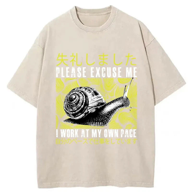 Tokyo-Tiger Snails That Work According To Their Own Rules Washed T-Shirt