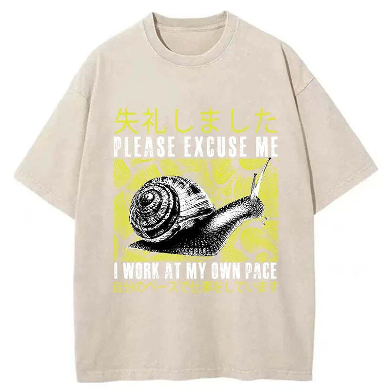 Tokyo-Tiger Snails That Work According To Their Own Rules Washed T-Shirt