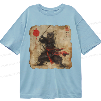 Tokyo-Tiger Retro Japanese Samurai Cat Classic T-Shirt