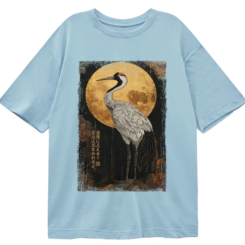 Tokyo-Tiger Vintage Japanese Crane Kanji Classic T-Shirt