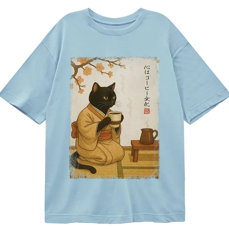 Tokyo-Tiger Cat Heart Full Of Coffee Classic T-Shirt