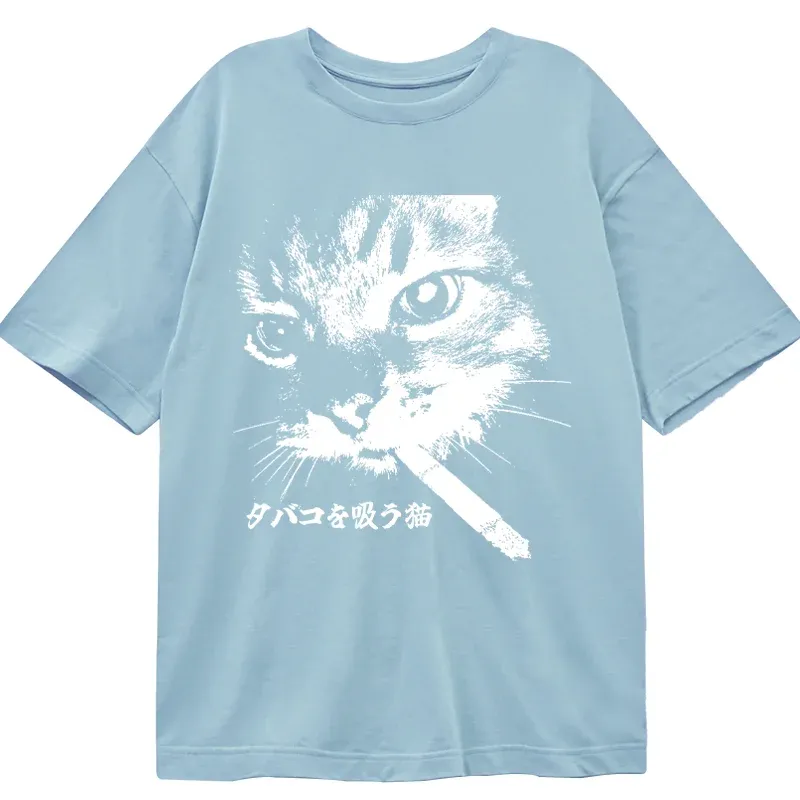 Tokyo-Tiger Retro Cat Smoking Classic T-Shirt