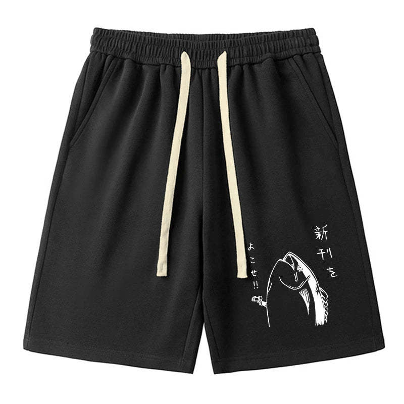 Tokyo-Tiger Japanese Fish Hold Up White Shorts Sale