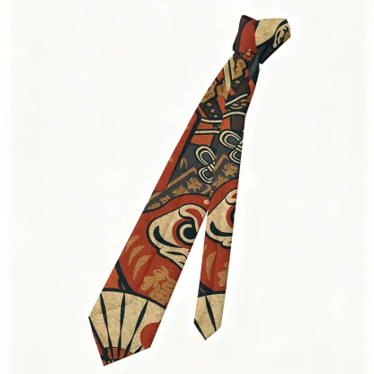 Tokyo-Tiger Japanese Traditional Elements Necktie