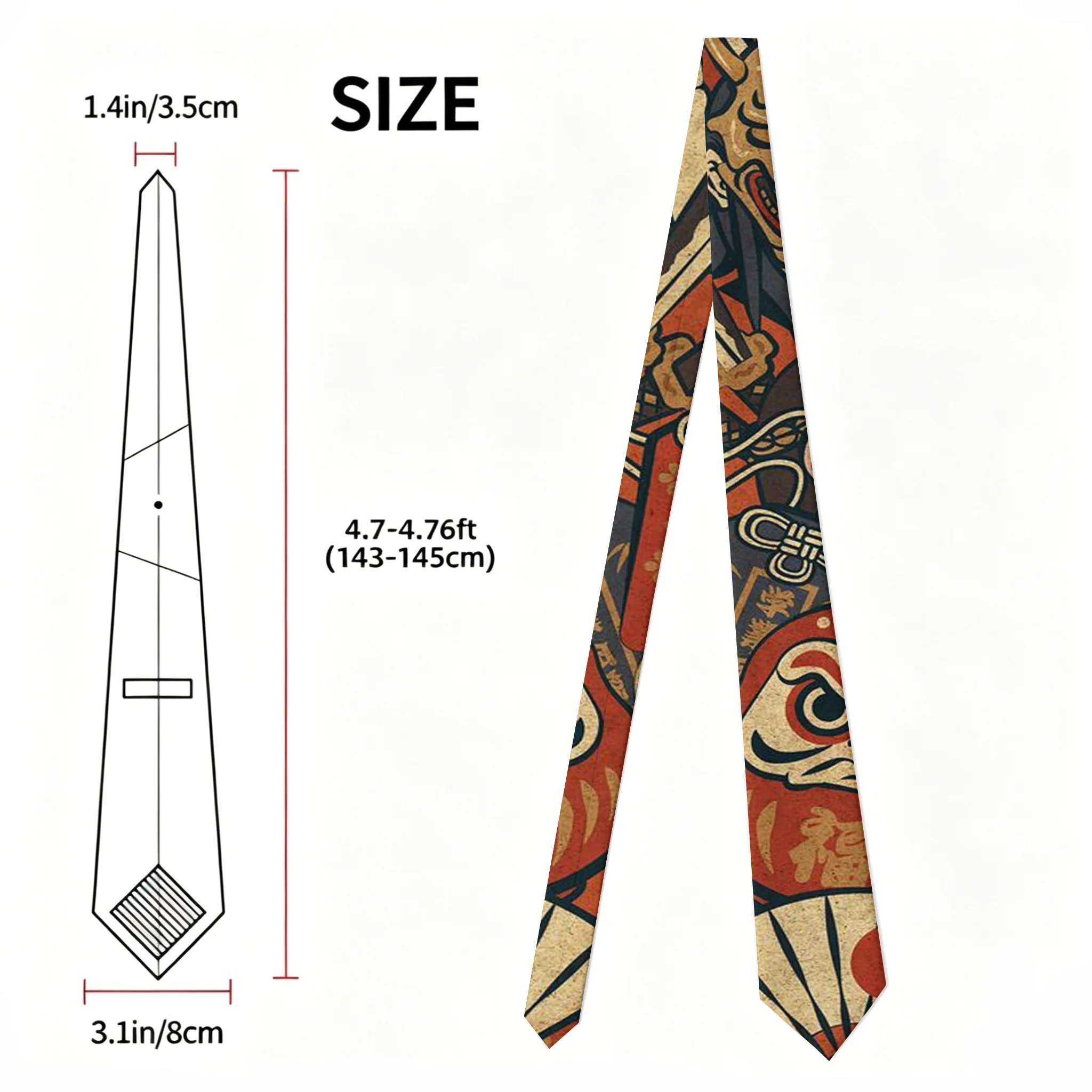 Tokyo-Tiger Japanese Traditional Elements Necktie