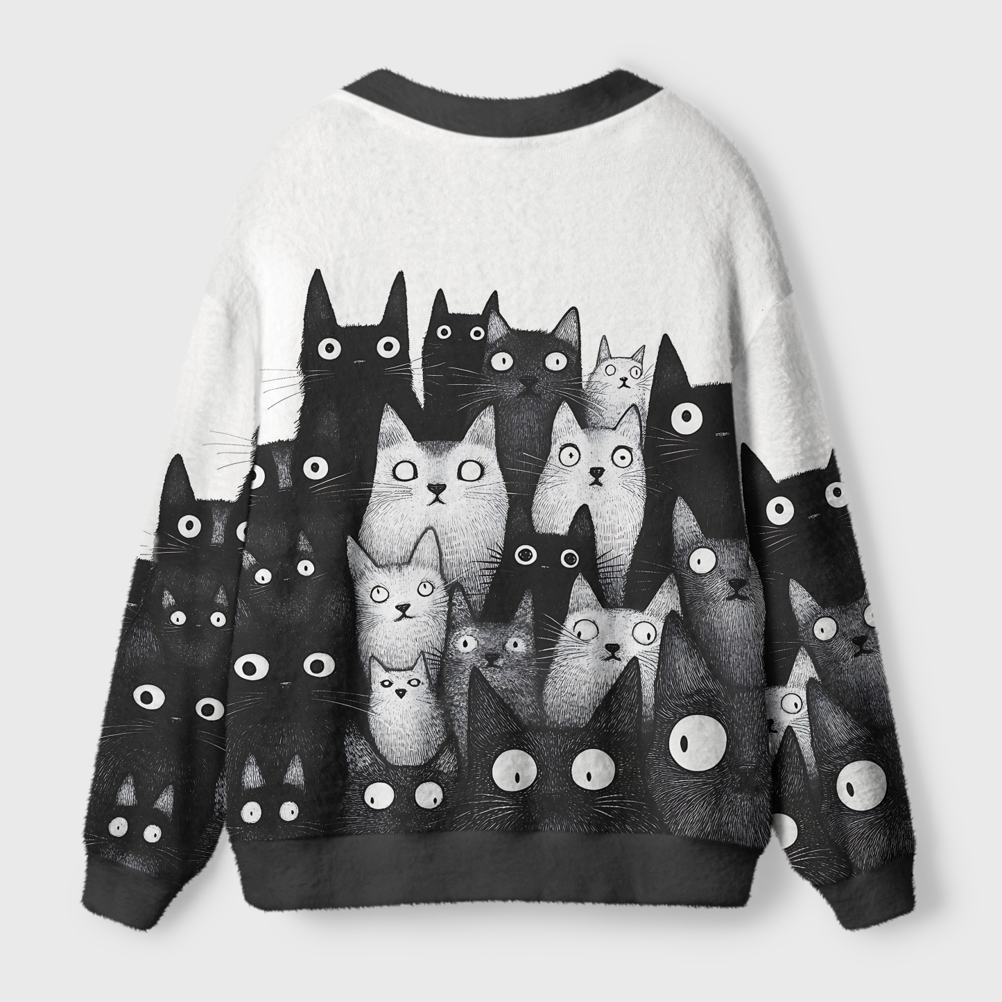 Tokyo-Tiger The Judgmental Stare Of Cats Ugly Cardigan Sweater