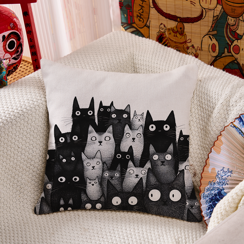Tokyo-Tiger The Judgmental Stare Of Cats Cushion Pillow