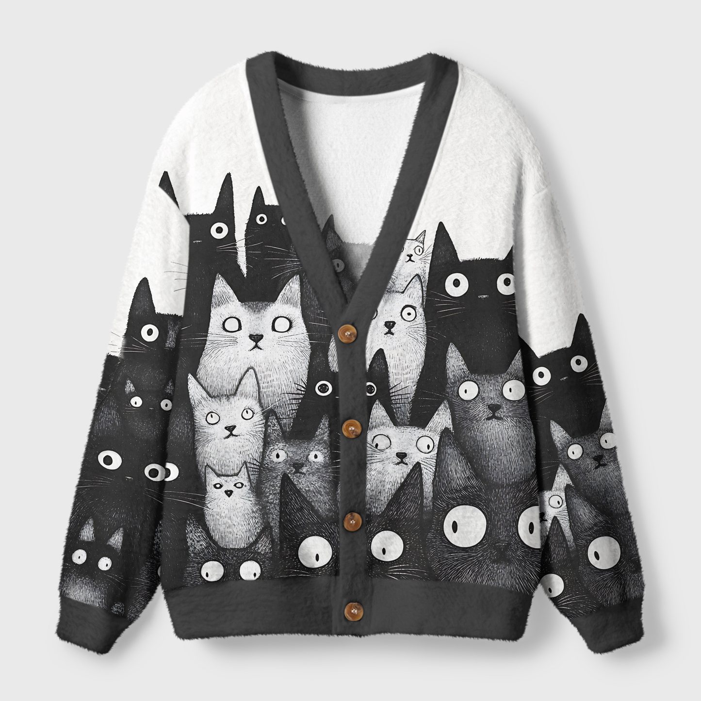 Tokyo-Tiger The Judgmental Stare Of Cats Ugly Cardigan Sweater Sale