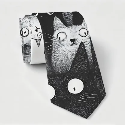 Tokyo-Tiger The Judgmental Stare Of Cats Necktie