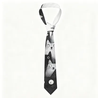 Tokyo-Tiger The Judgmental Stare Of Cats Necktie