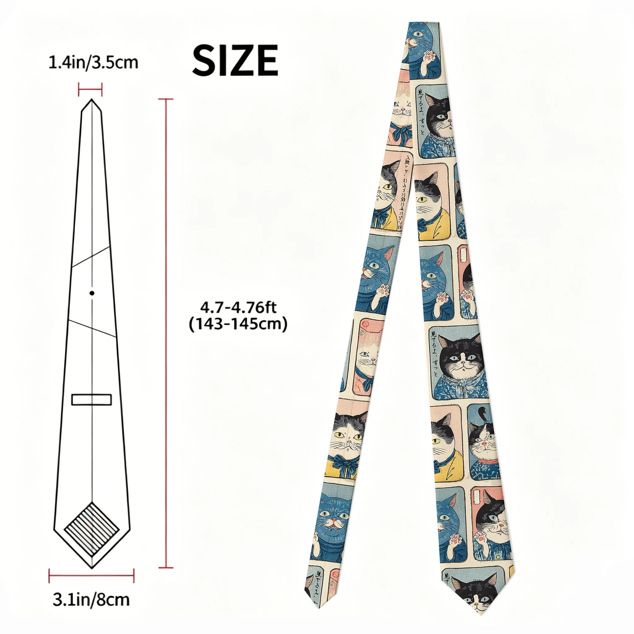 Tokyo-Tiger Many Cats Are Watching You Necktie