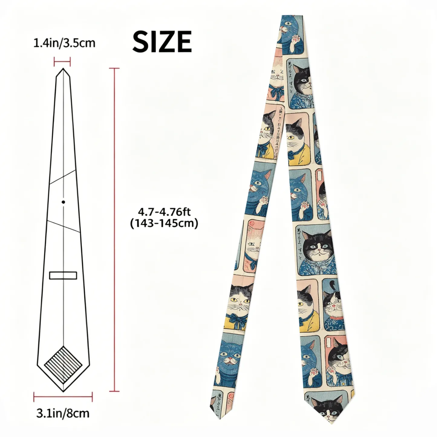 Tokyo-Tiger Many Cats Are Watching You Necktie