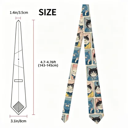 Tokyo-Tiger Many Cats Are Watching You Necktie