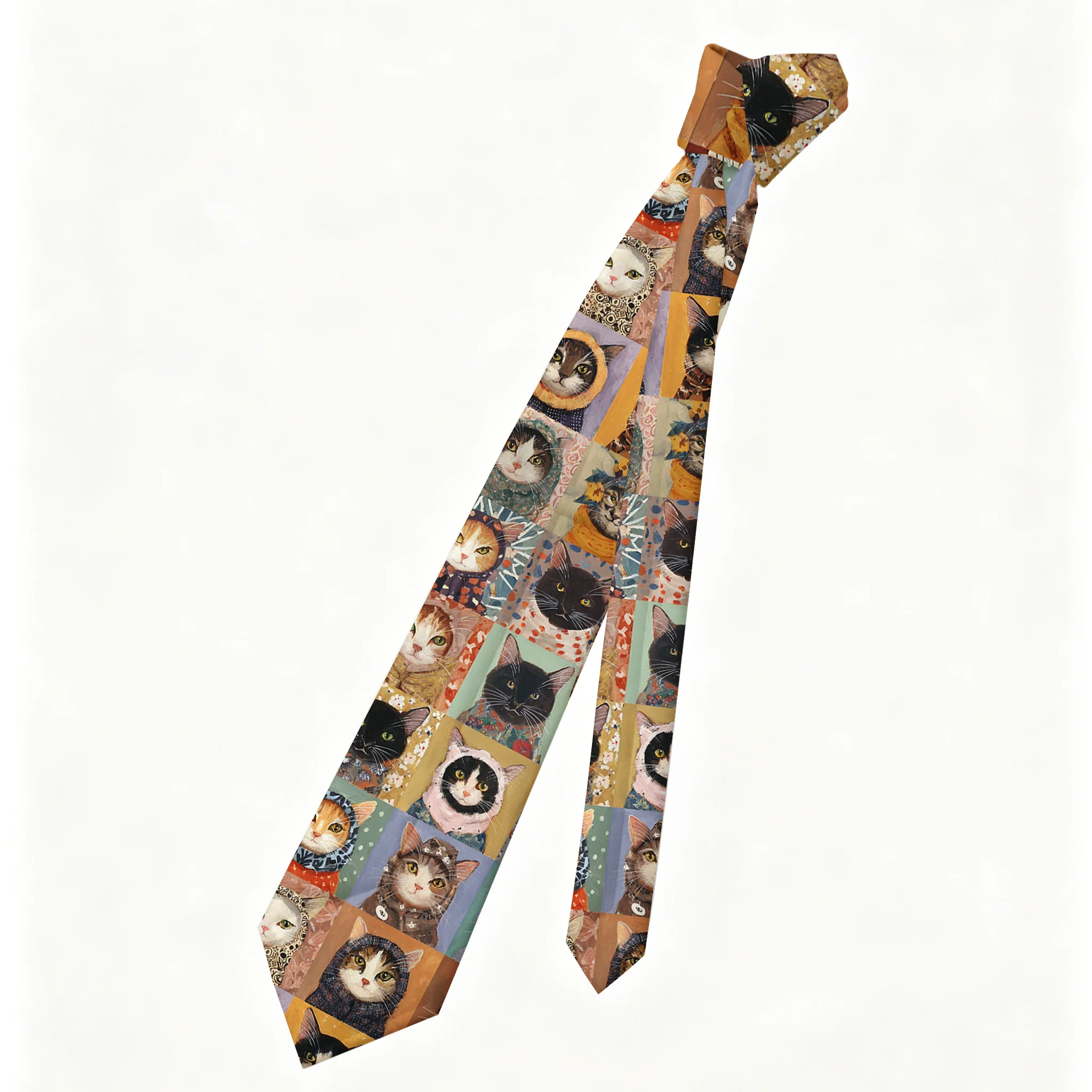 Tokyo-Tiger Kitty Quilt Necktie